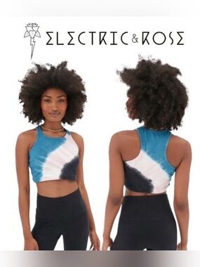 Electric & Rose Tie-Die Bella Cropped Tank Top